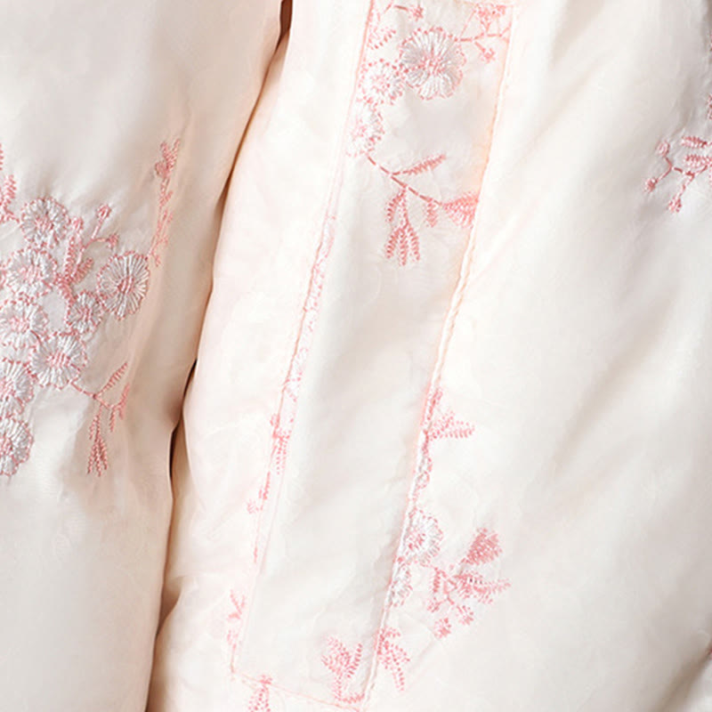 Buddha Stones Damen-Jacke mit Stickerei und Froschknopf, langärmelig, dicke Baumwolle, mit Taschen - image 17