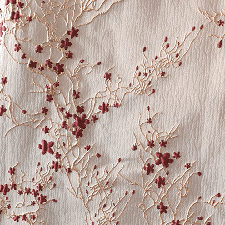 Buddha Stones Damen-Jacke mit Jacquard-Knöpfen, langärmelig, Baumwolle, dick, mit Taschen - image 10