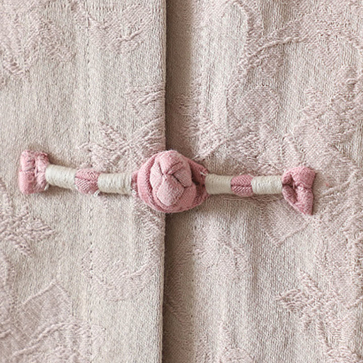 Buddha Stones Lässiges Damen-Baumwollhemd mit Blumenmuster und langen Ärmeln und Stehkragen - image 4