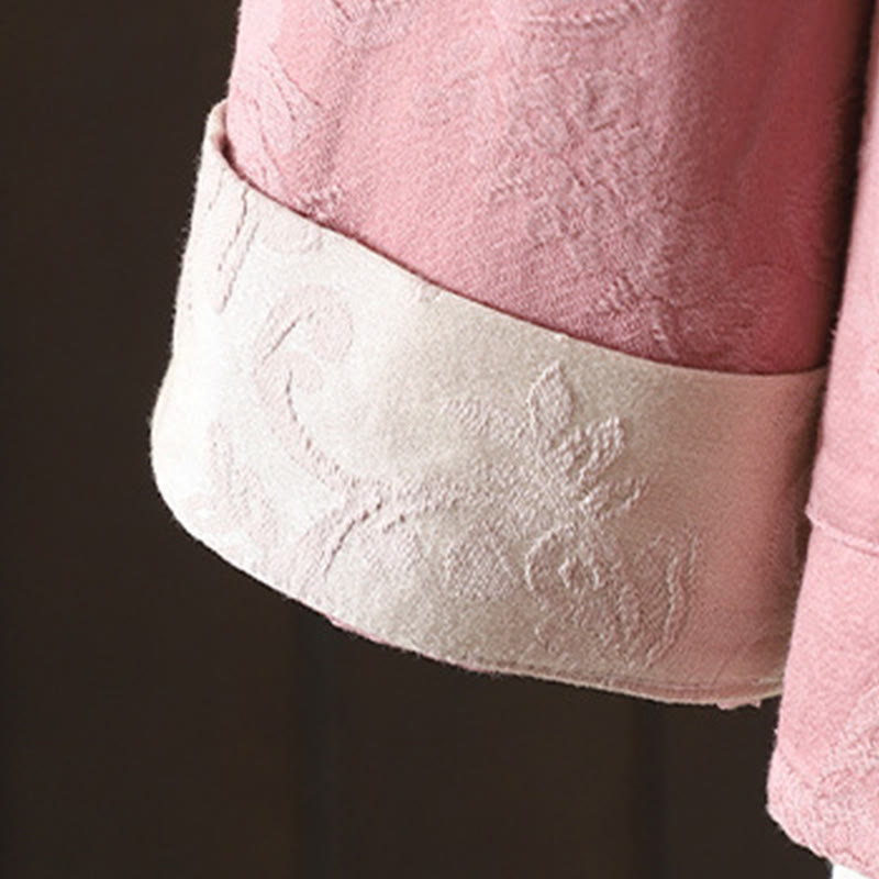 Buddha Stones Lässiges Damen-Baumwollhemd mit Blumenmuster und langen Ärmeln und Stehkragen - image 14