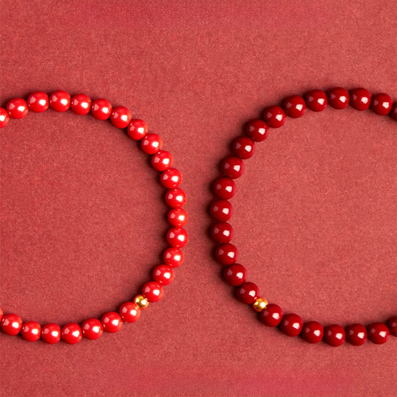 Buddha Stones 925 Sterling Silber Zinnober Perlen Segensarmband - image 10