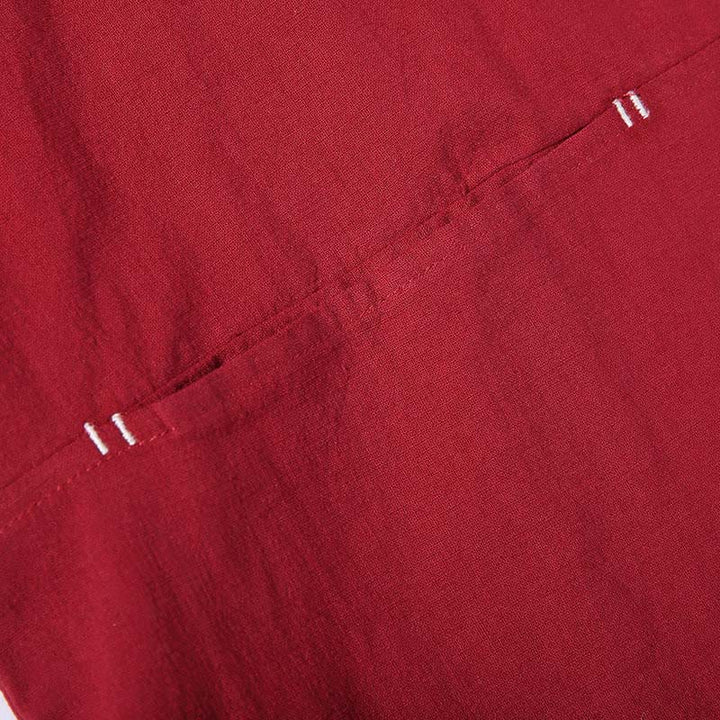 Buddha Stones Herren-Kimono, einfarbig, mit Schnürung, Dreiviertelärmeln und offener Vorderseite - image 9