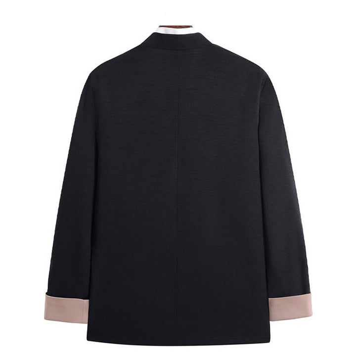 Buddha Stones Stickerei Drache Frosch-Knopf-Design Langarm Herrenjacke - image 1