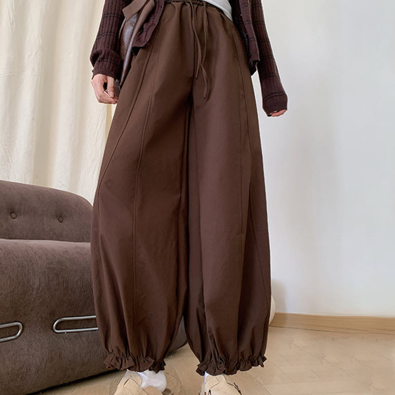 Buddha Stones – einfarbige Damen-Hose mit Kordelzug und Taschen - Sienna - US6, UK/AU10,EU38 (XL) - image 0