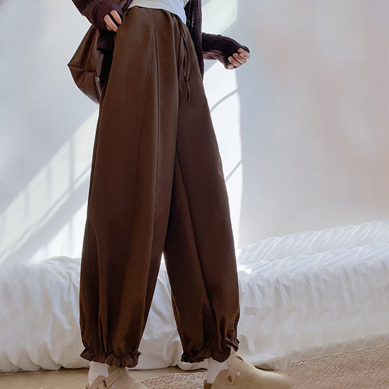 Buddha Stones – einfarbige Damen-Hose mit Kordelzug und Taschen - image 1