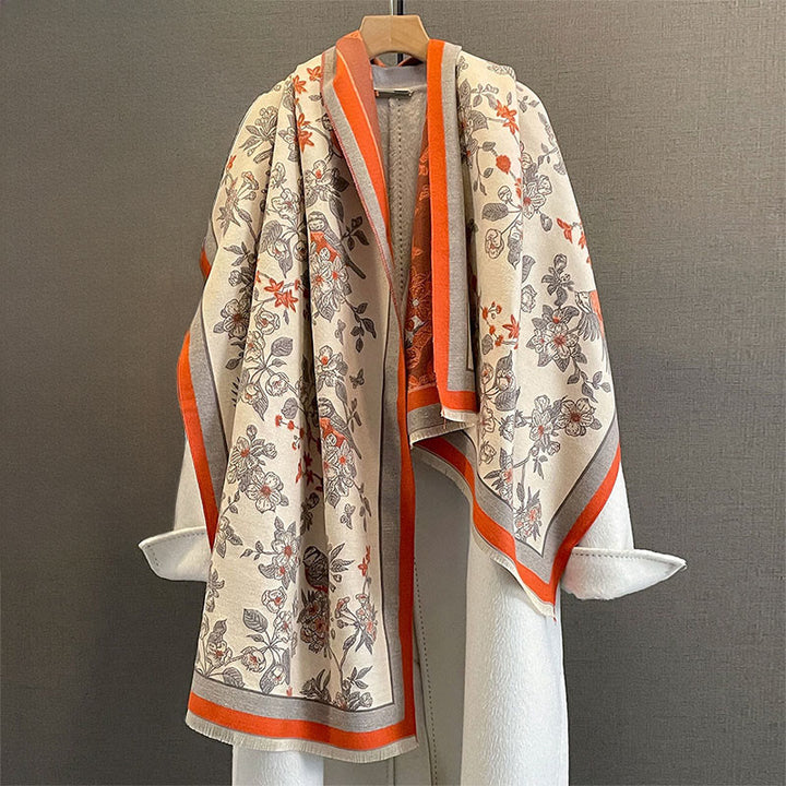 Buddha Stones Pendeln Blumen Vogel Muster Farbe Kontrast Design Quasten Gemütlicher weicher Schal Schal - image 10