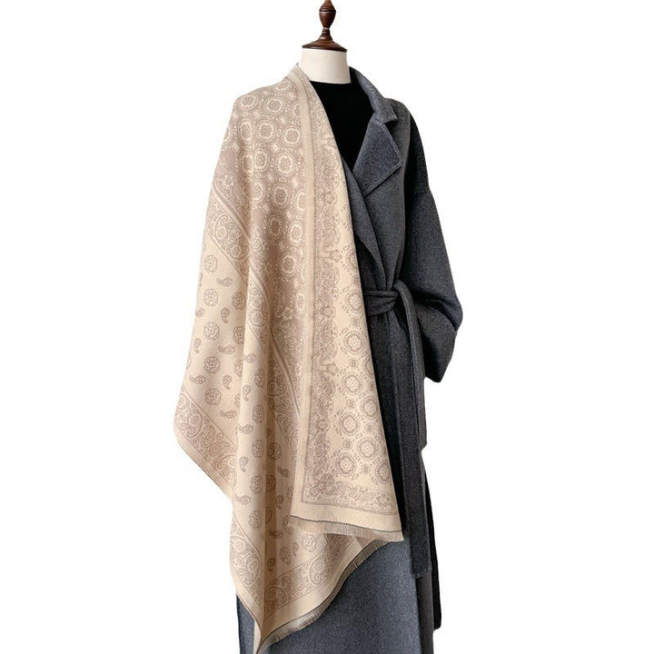 Buddha Stones Ethnic Paisley Geometrie Patchwork Muster Quasten Weicher Thermo Dicker Schal Schal - image 16