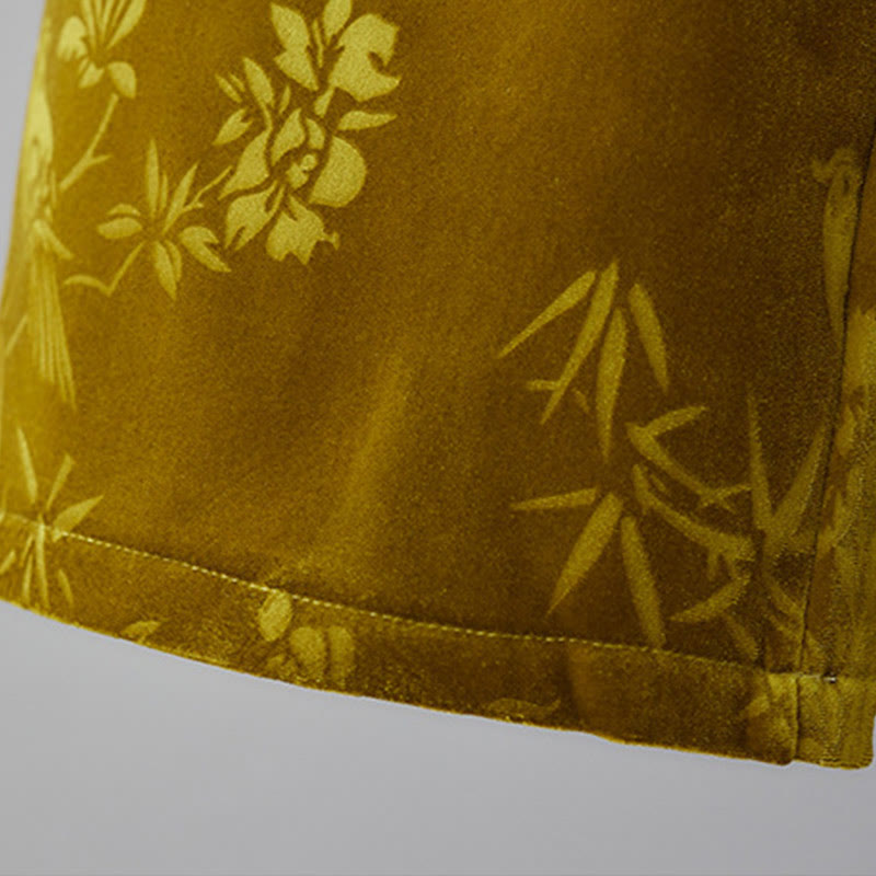 Buddha Stones Damen-Jacquardhose mit hoher Taille und weitem Bein, Baumwollfleece-Futter und Taschen - image 7