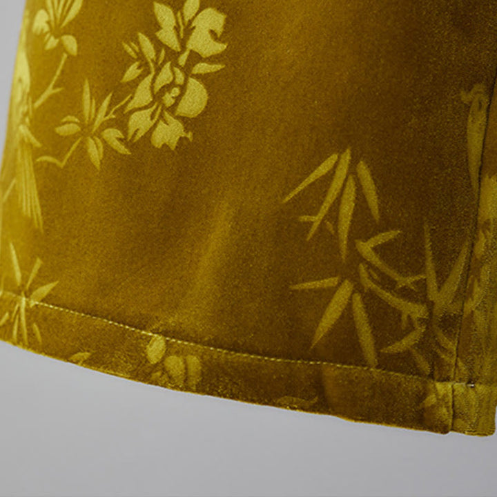 Buddha Stones Damen-Jacquardhose mit hoher Taille und weitem Bein, Baumwollfleece-Futter und Taschen - image 7