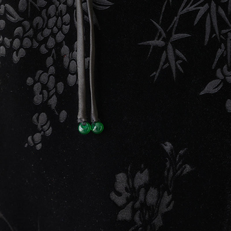 Buddha Stones Damen-Jacquardhose mit hoher Taille und weitem Bein, Baumwollfleece-Futter und Taschen - image 12