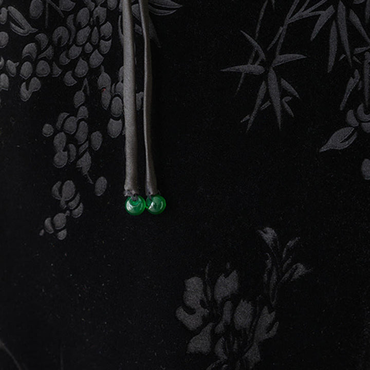 Buddha Stones Damen-Jacquardhose mit hoher Taille und weitem Bein, Baumwollfleece-Futter und Taschen - image 12