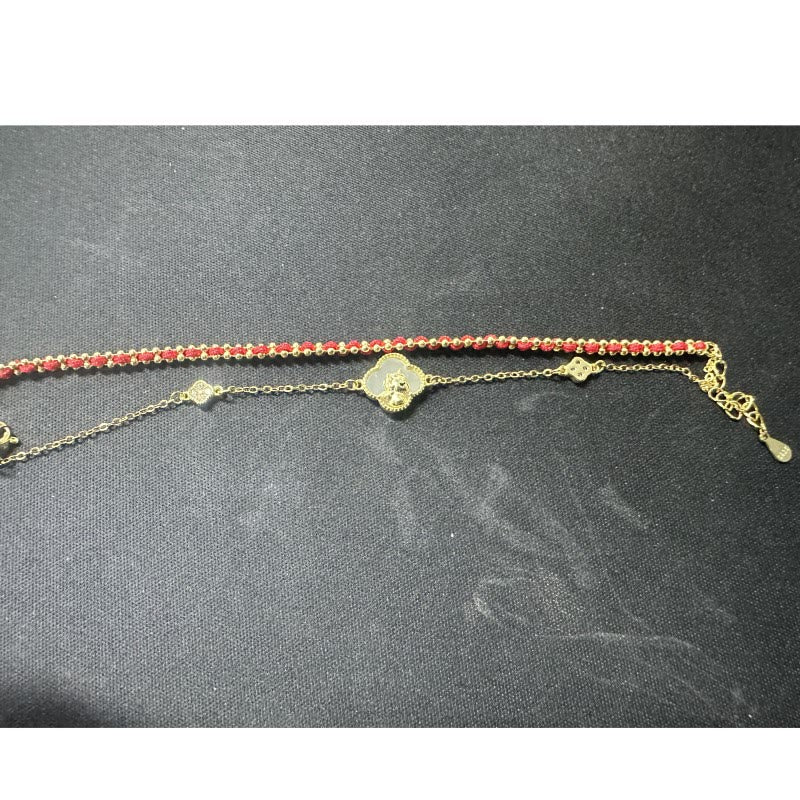 Buddha Stones 925 Sterling Silber Jahr des Pferdes Roter Achat Hetian Jade Vertrauensarmband - image 9