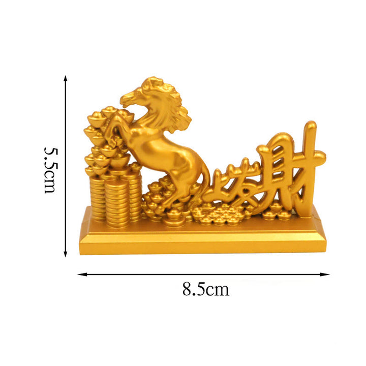 Buddha Stones "Werde jetzt reich" Jahr des Pferdes Barren Wohlstand Heimdekoration - image 5