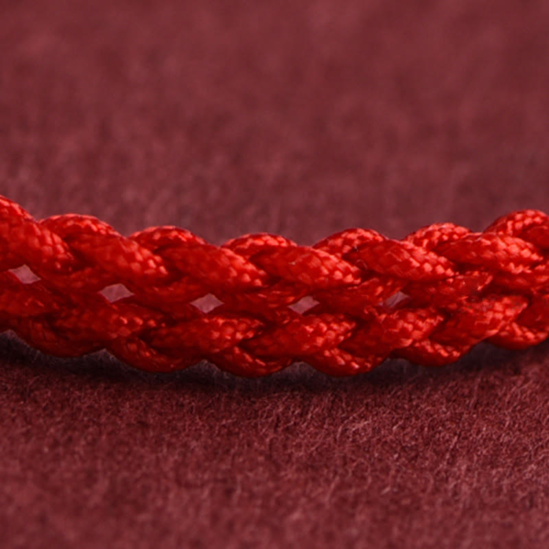 Buddha Stones Jahr des Pferdes 999 Sterling Silber Kupfermünzen Glücksseil geflochtenes Armband Fußkettchen - image 13