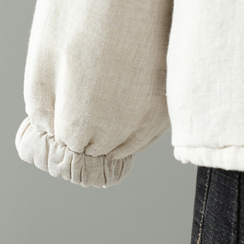 Buddha Stones Casual Buttons Damen Langarm-Baumwolljacke mit Taschen - image 6