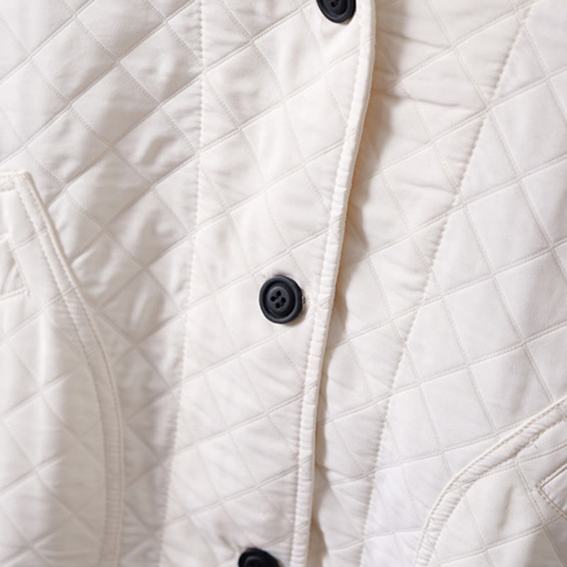 Buddha Stones Lässige, einfarbige Damen-Langarm-Baumwolljacke mit Taschen - image 9