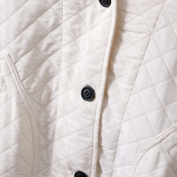 Buddha Stones Lässige, einfarbige Damen-Langarm-Baumwolljacke mit Taschen - image 9