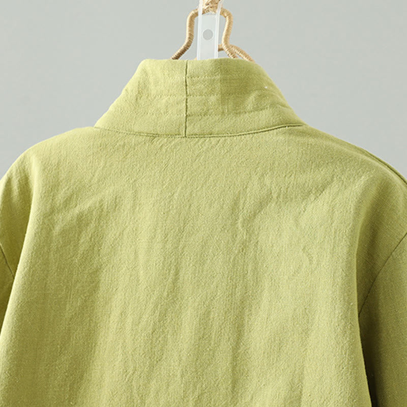 Buddha Stones Kordelzug Zen Meditation Damen Langarm Baumwolljacke - image 3