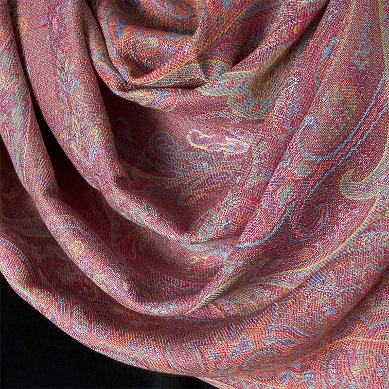 Buddha Stones Frühling Cashew Blume Streifen Muster Quaste Gemütlicher Schal Schal - image 9