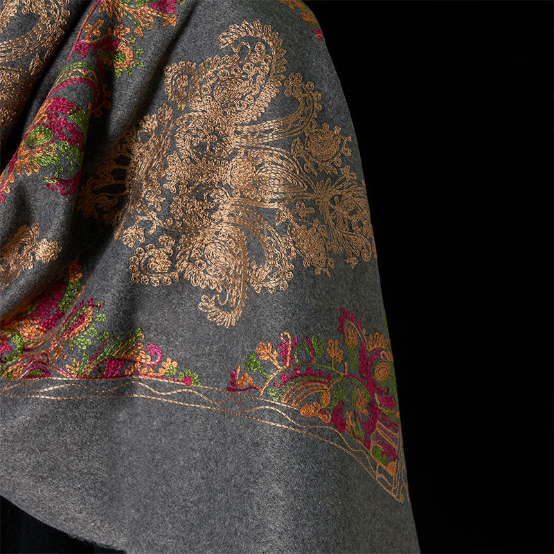 Buddha Stones Winter Bunte Ranken Blumen Muster Quaste Gemütlicher Schal Schal - image 4