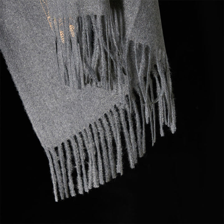 Buddha Stones Winter Bunte Ranken Blumen Muster Quaste Gemütlicher Schal Schal - image 5