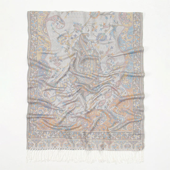 Buddha Stones Frühling Cashew Blume Reben Muster Quaste Weicher Schal Schal - image 9