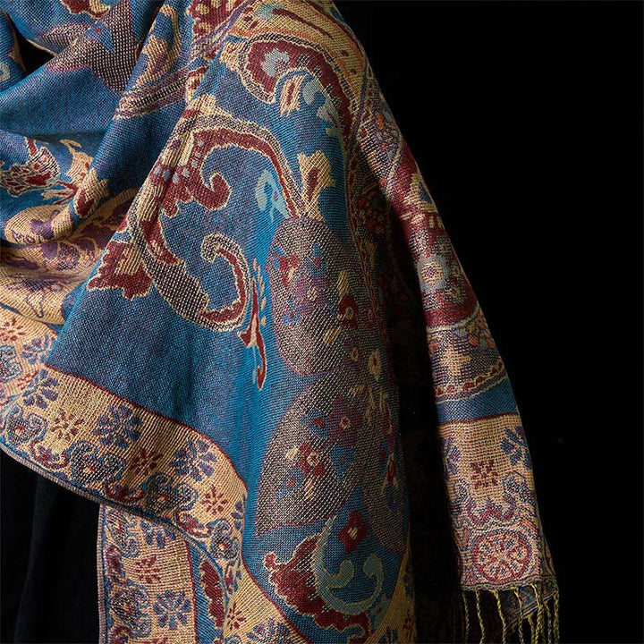 Buddha Stones Frühling Cashew Floral Geometrie Muster Quaste Gemütlicher Schal Schal - image 10