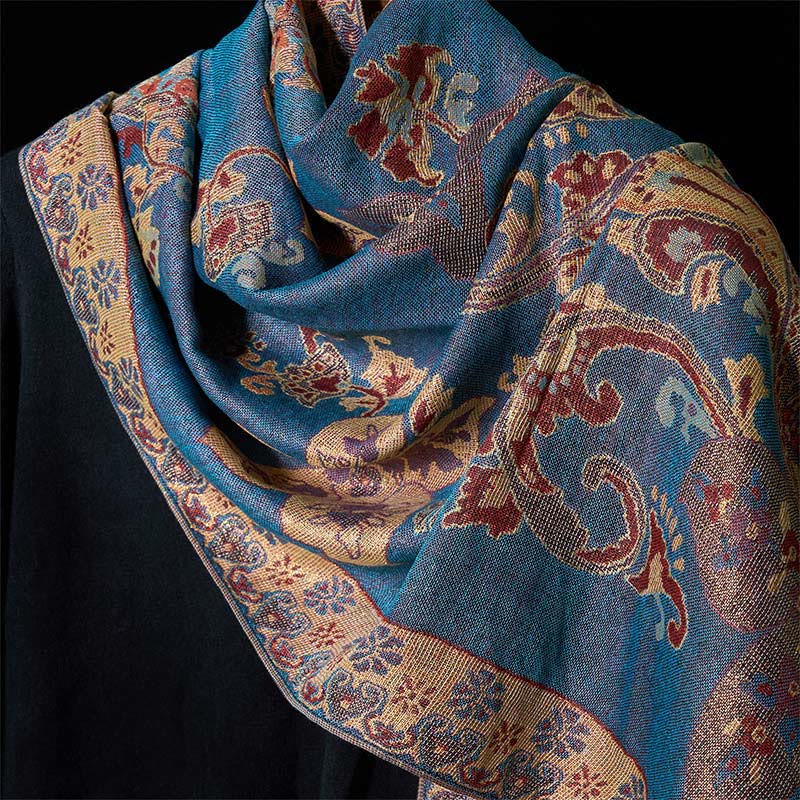 Buddha Stones Frühling Cashew Floral Geometrie Muster Quaste Gemütlicher Schal Schal - image 9