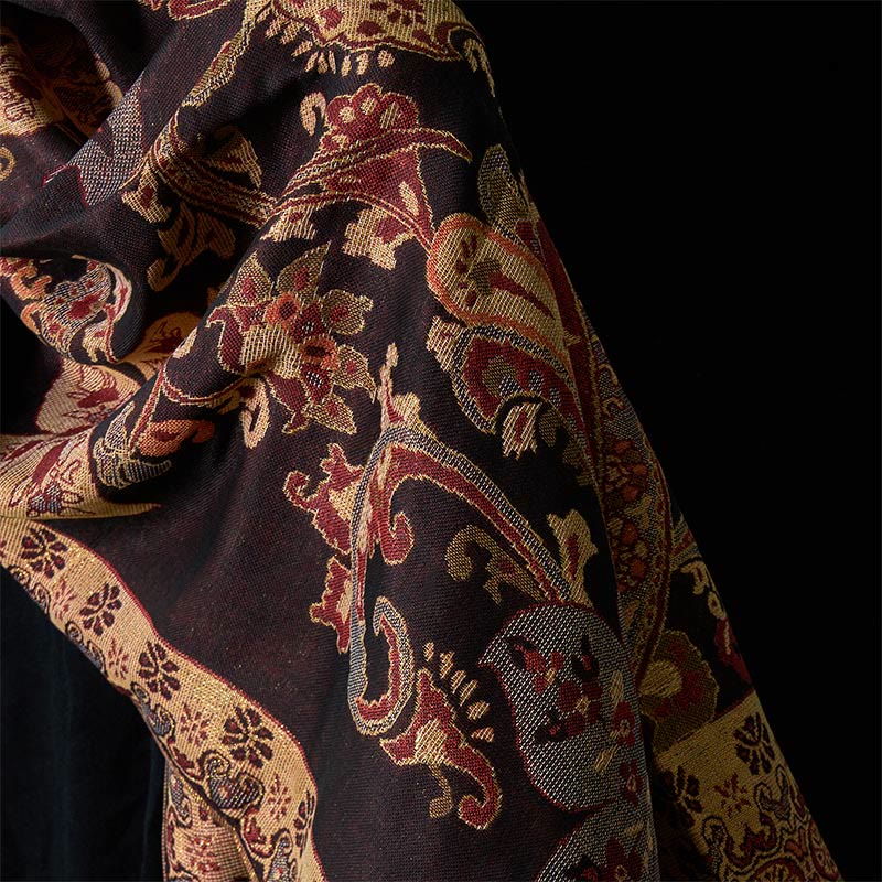 Buddha Stones Frühling Cashew Blumen Kreis Geometrie Muster Quaste Gemütliche Schal Schal - image 8