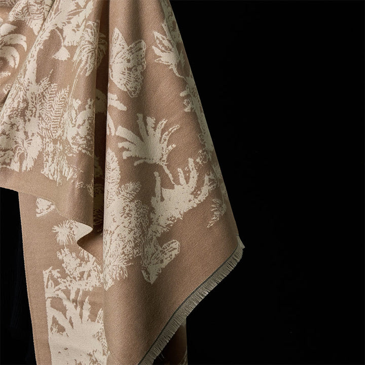 Buddha Stones Winter Kokosnuss Baum Tiere Muster Quaste Gemütliche Schal Schal - image 5