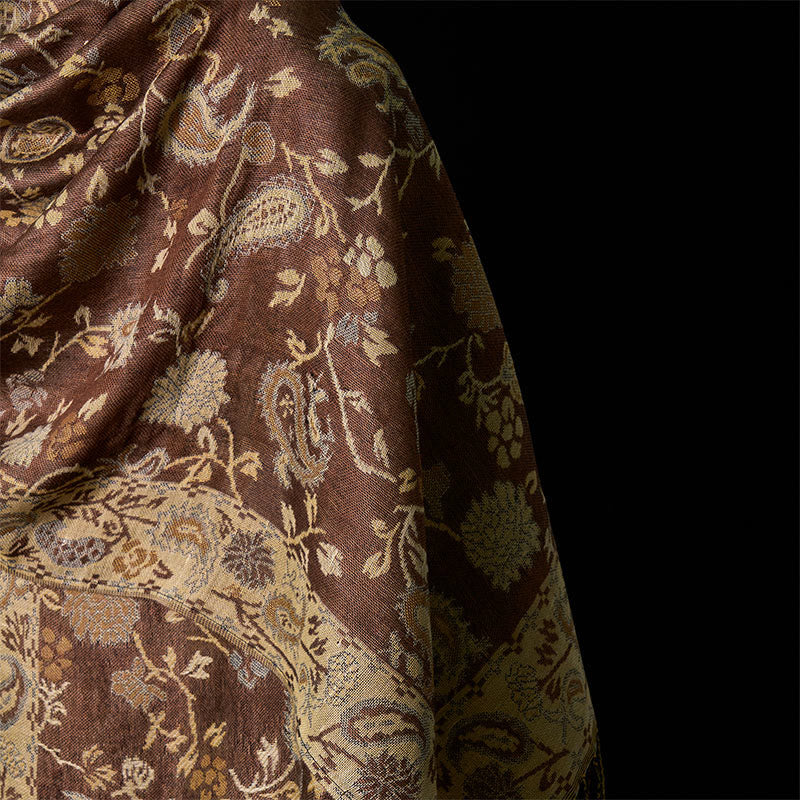 Buddha Stones Frühling Cashew Blume Blumenmuster Quaste Weicher Schal Schal - image 4