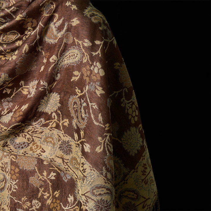 Buddha Stones Frühling Cashew Blume Blumenmuster Quaste Weicher Schal Schal - image 4