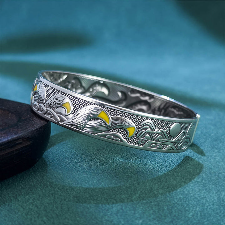 Buddha Stones Kupfer Neunschwänziger Fuchs Schutz Offenes verstellbares Armband Armreif - image 1