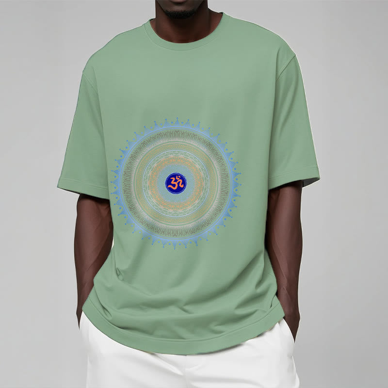 Buddha Stones Mandala Blume OM Muster T T-shirt - image 15