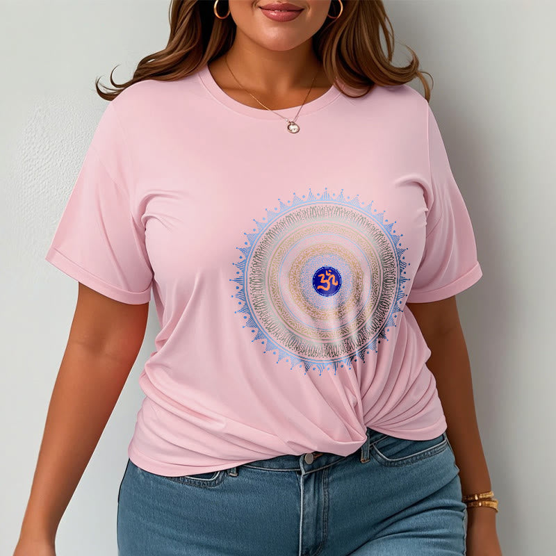 Buddha Stones Mandala Blume OM Muster T T-shirt - image 13