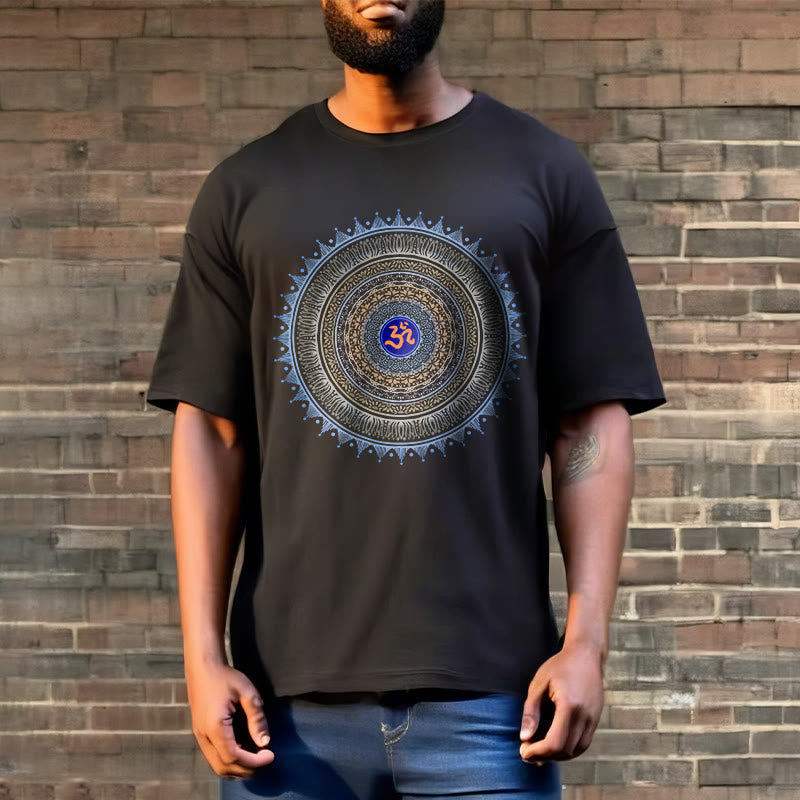 Buddha Stones Mandala Blume OM Muster T T-shirt - image 2