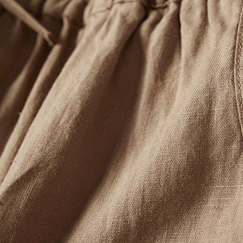 Buddha Stones Sommer-Haremshose mit kleiner Blumenstickerei und Taschen - image 7