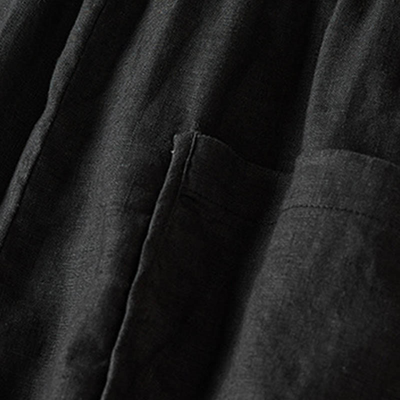 Buddha Stones Sommer-Haremshose mit kleiner Blumenstickerei und Taschen - image 39