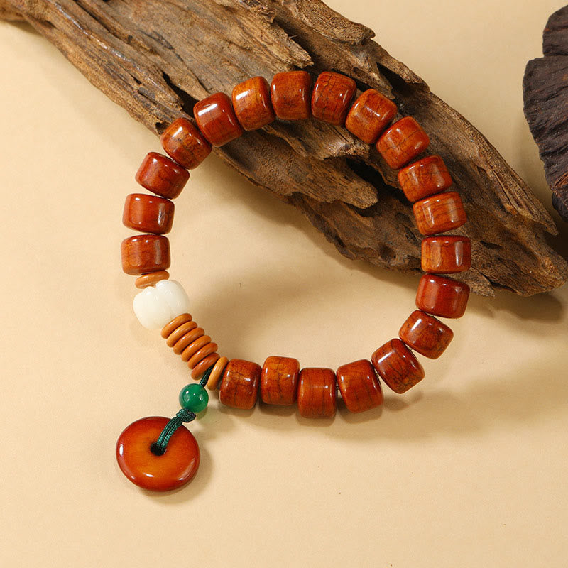 Buddha Stones , Knochenperlen, Lotus-Friedensschnalle, Erleuchtungsarmband - image 1