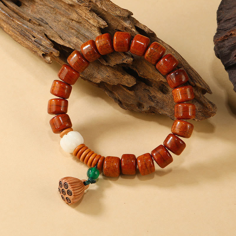 Buddha Stones , Knochenperlen, Lotus-Friedensschnalle, Erleuchtungsarmband - image 8