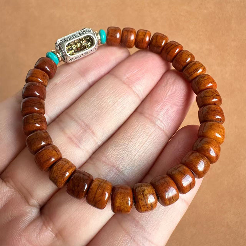 Buddha Stones, Knochenperlen, Vajra, dreiäugiges Dzi-Perlen-Glücksarmband - image 5