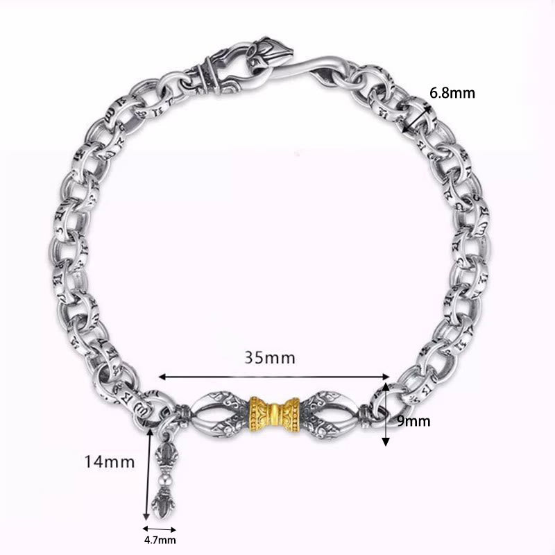 Buddha Stones Retro Om Mani Padme Hum Vajra Kupfer Calm Armband - image 6