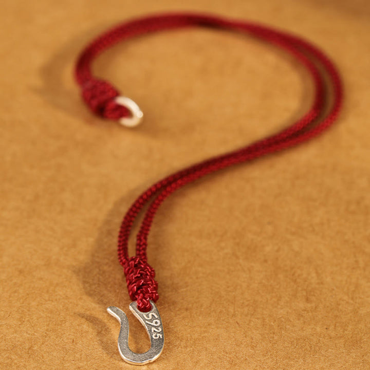 Buddha Stones 925 Sterling Silber Haken Design Rote Schnur Stärke Buntes Armband - image 2