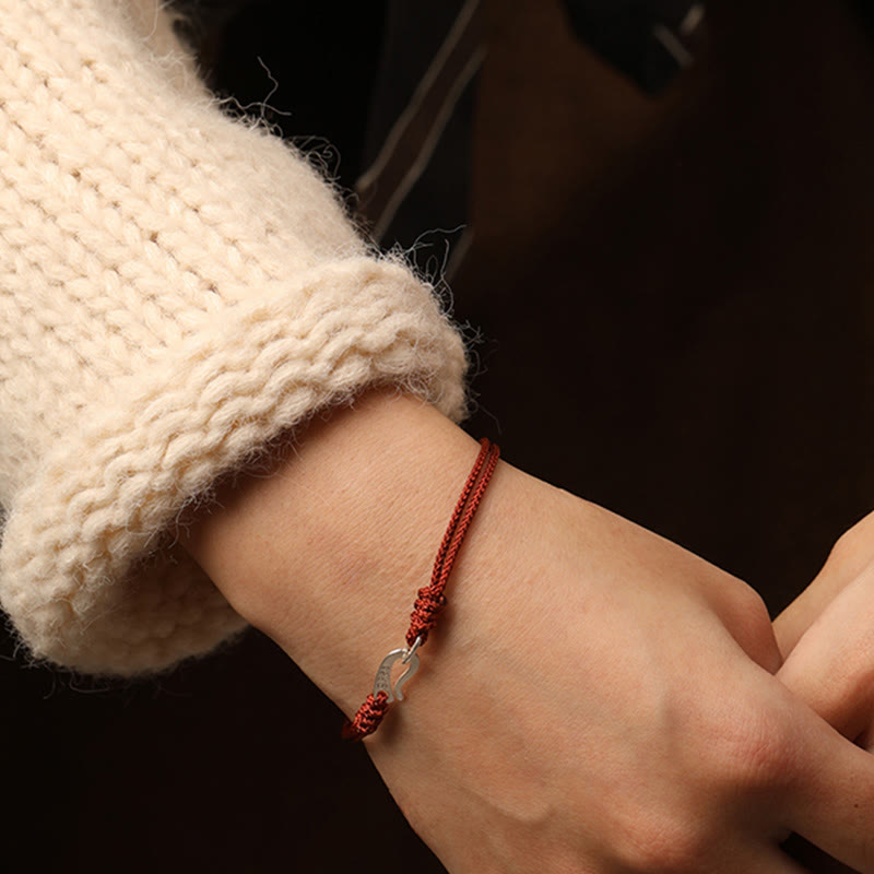 Buddha Stones 925 Sterling Silber Haken Design Rote Schnur Stärke Buntes Armband - image 17