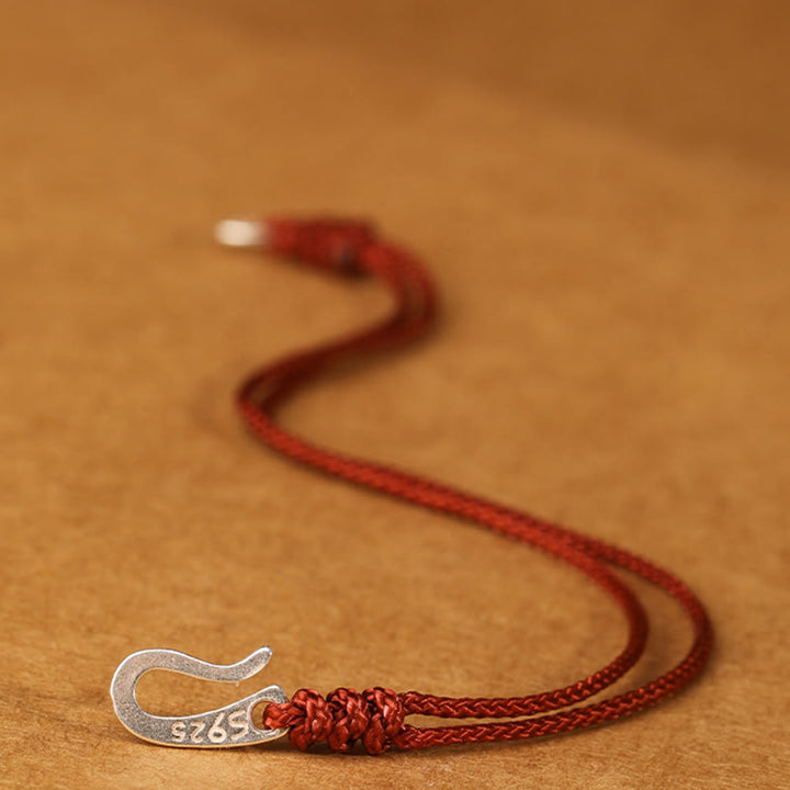 Buddha Stones 925 Sterling Silber Haken Design Rote Schnur Stärke Buntes Armband - image 13