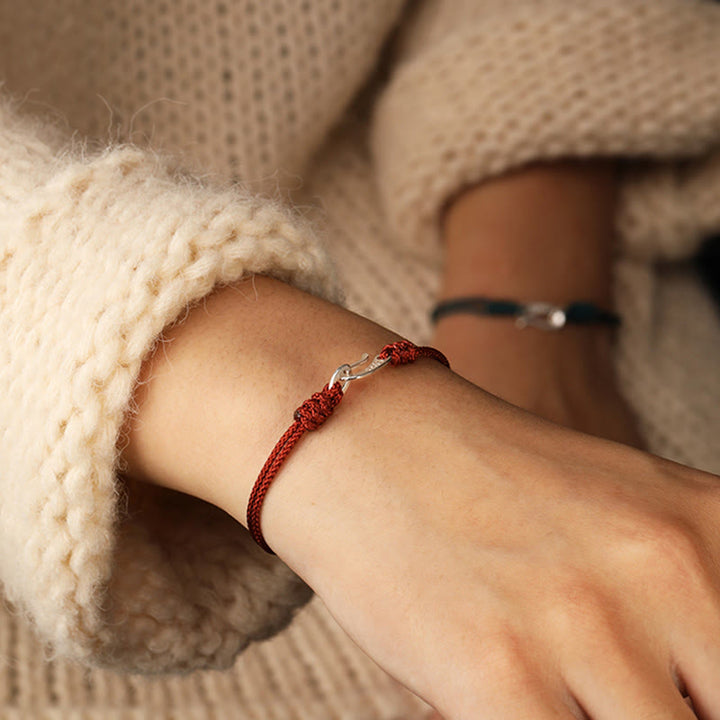 Buddha Stones 925 Sterling Silber Haken Design Rote Schnur Stärke Buntes Armband - image 22