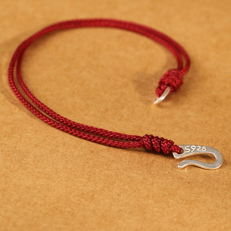 Buddha Stones 925 Sterling Silber Haken Design Rote Schnur Stärke Buntes Armband - image 3