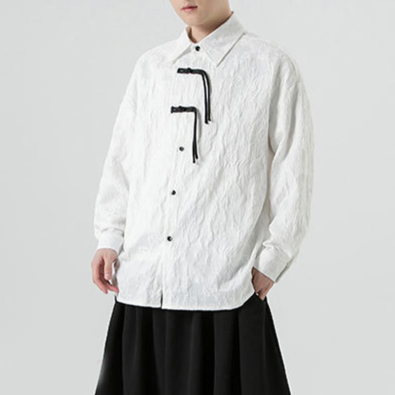 Buddha Stones Frosch-Knopf Blätter Muster Langarm Herren Tang Anzug Jacke - image 24