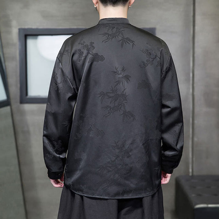 Buddha Stones Herren-Tang-Anzug mit langen Ärmeln und Frosch-Knopf-Design - image 17