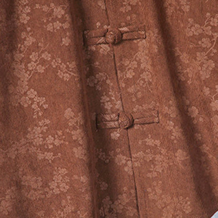 Buddha Stones Herren-Tang-Anzugjacke aus Baumwollcord mit einfarbigem Pflaumenblütenmuster und langen Ärmeln - image 18